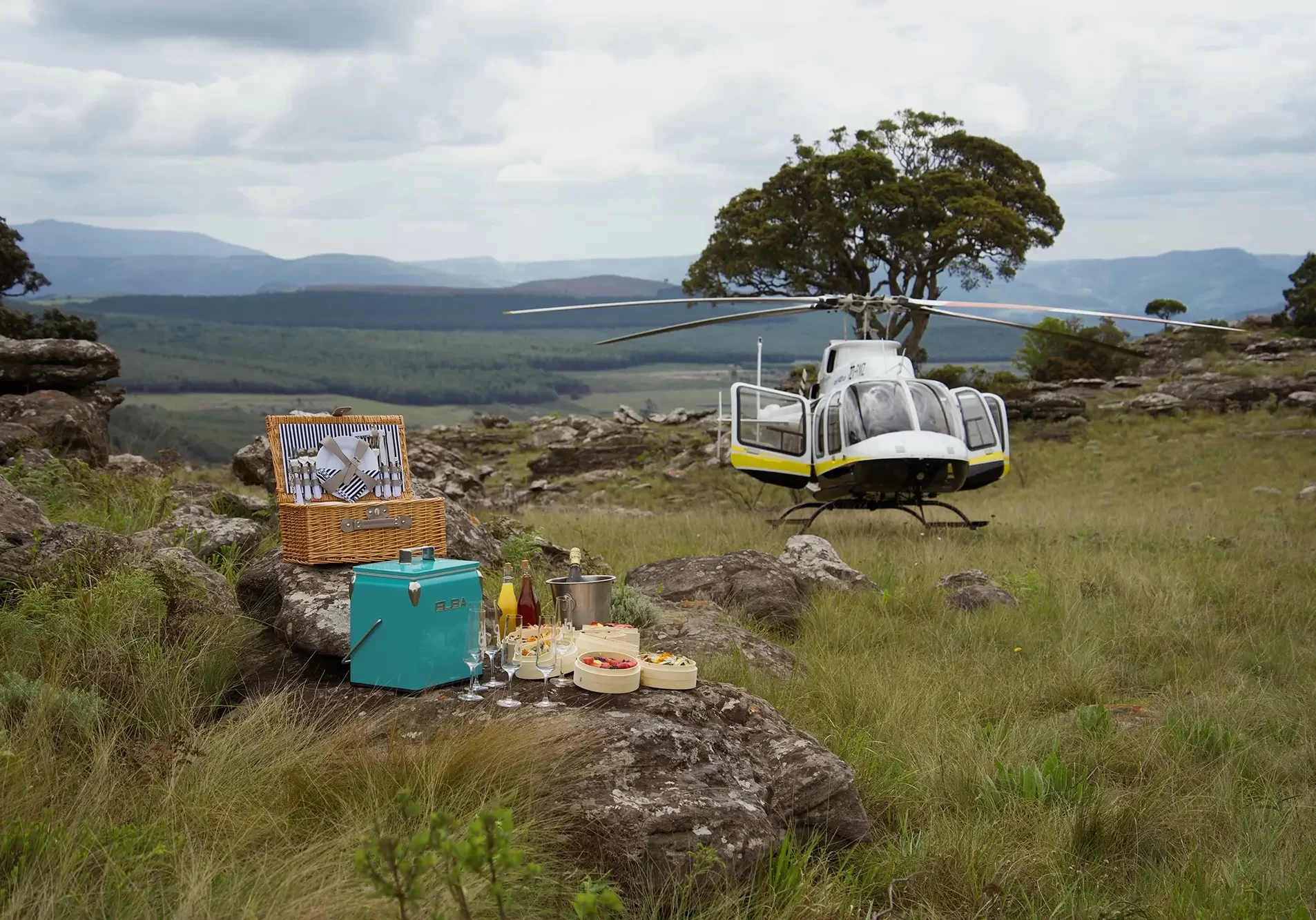 Blyde rive canyon helicopter flight and picnic