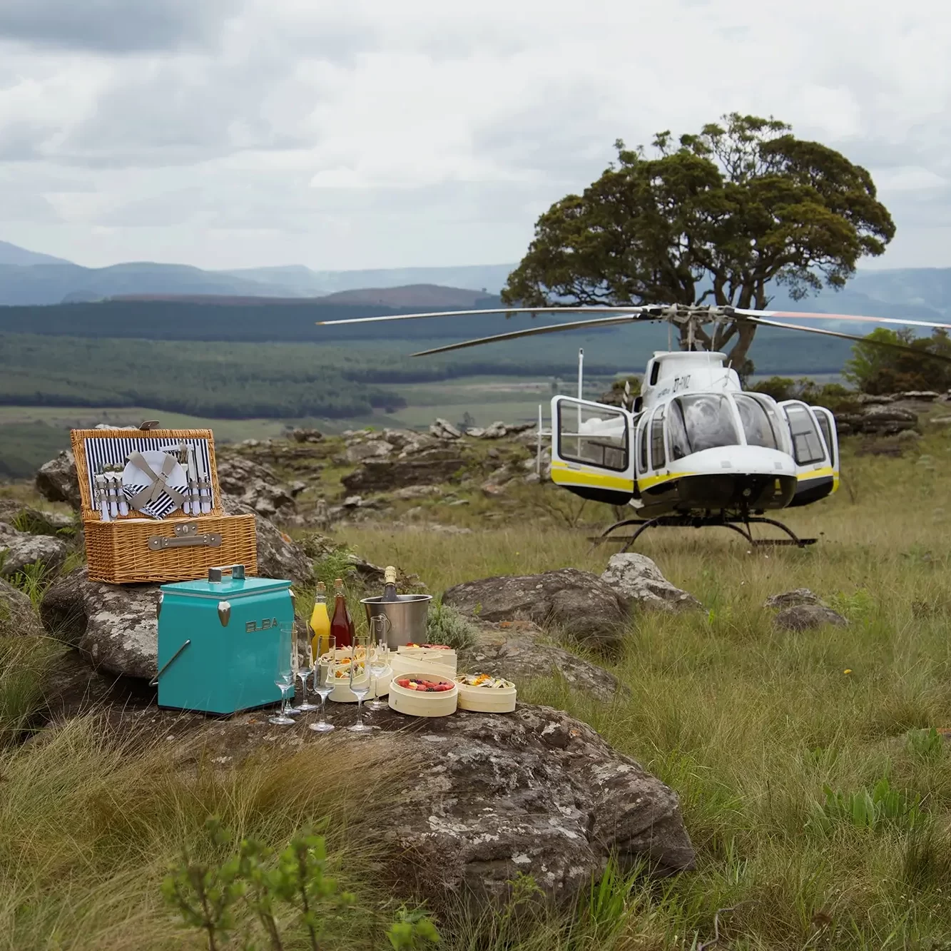 Blyde rive canyon helicopter flight and picnic